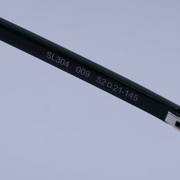 Saint Laurent SL304 009 Sunglasses Green Square Frame, Black Lenses - Picture 9 of 9